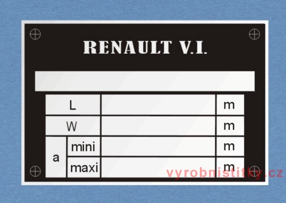 Výrobní štítek RENAULT MAGNUM - malý